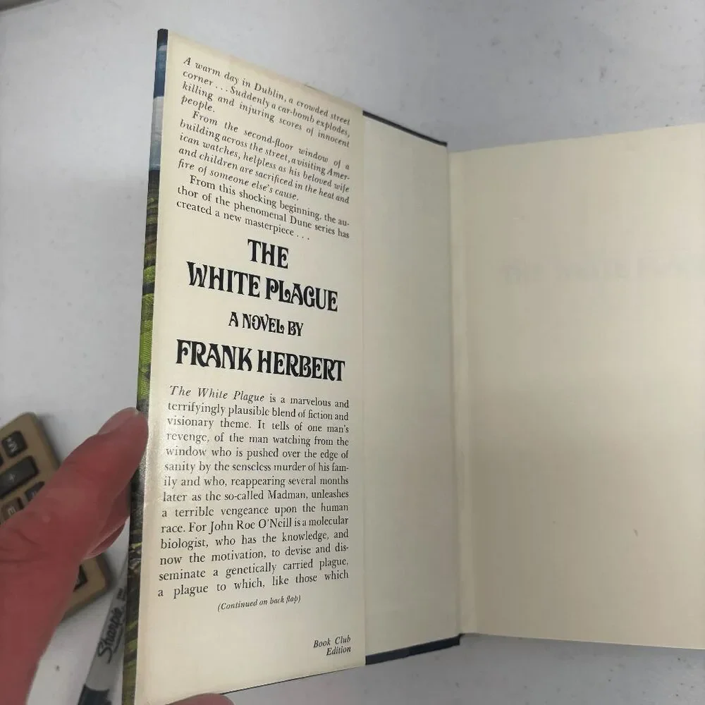 The White Plague by Frank Herbert 1982 1st First BCE Hardcover DJ Dune Author‎